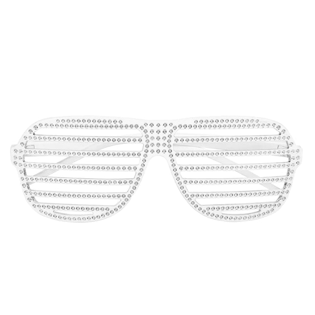 Weiße Brille gestreift