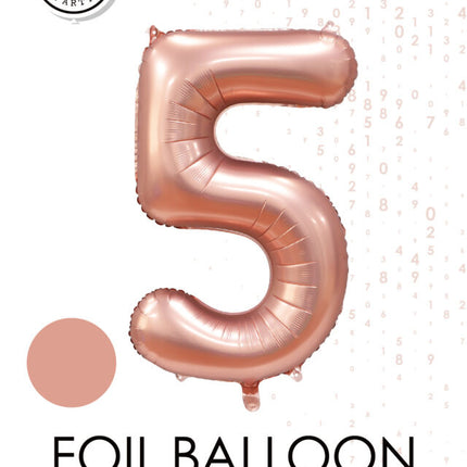 Rose Gold Figur Ballon 5 Jahre Glanz 86cm