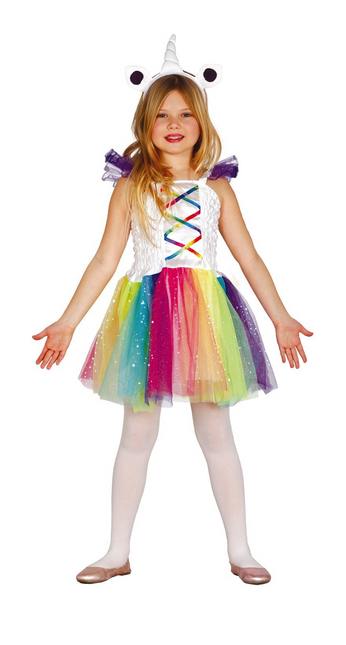 Einhorn Kleid Regenbogen Mädchen
