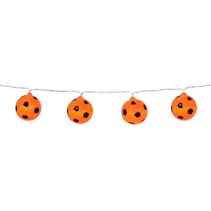 Lichtgirlande LED Orange Fußbälle 1,4m