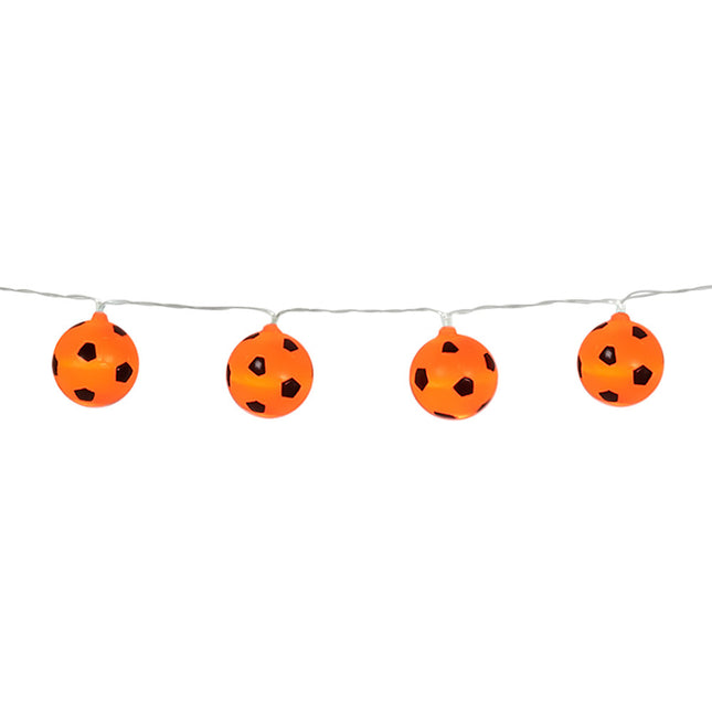 Lichtgirlande LED Orange Fußbälle 1,4m