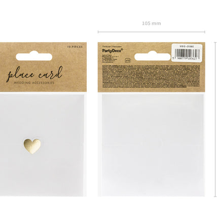 Namensschilder Gold 10cm 10 Stk.