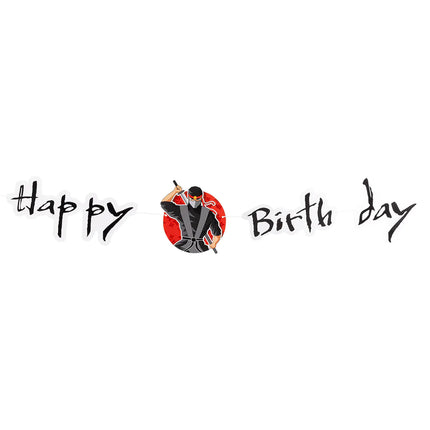Ninja Buchstabengirlande Happy Birthday 1,2m