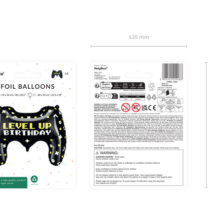 Gaming Party Helium Ballon leer 60cm