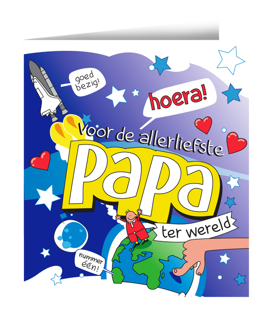 Grußkarte Daddy 16,5 cm
