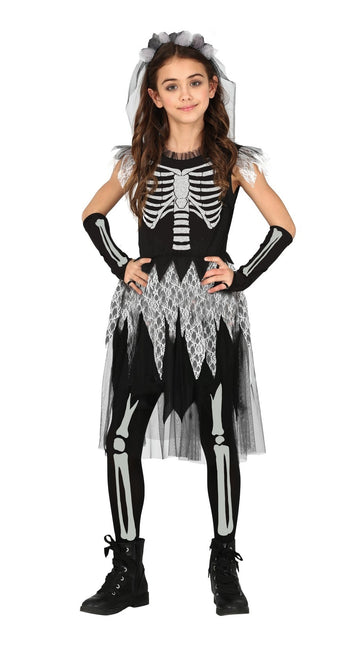 Skelett Halloween Kostüm Mädchen