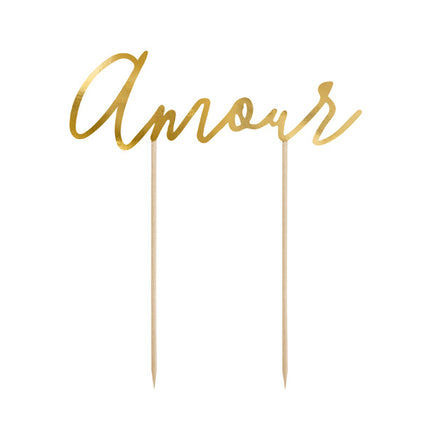 Tortenaufleger Amour Gold 22,5cm
