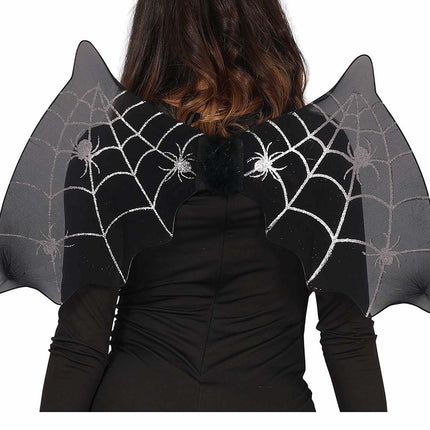 Schwarze Halloween-Flügel Fledermaus 60cm