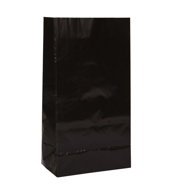 Partytüten Schwarz 25cm 12Stk