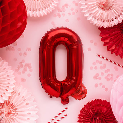 Folienballon Buchstabe Q Rot Leer 35cm