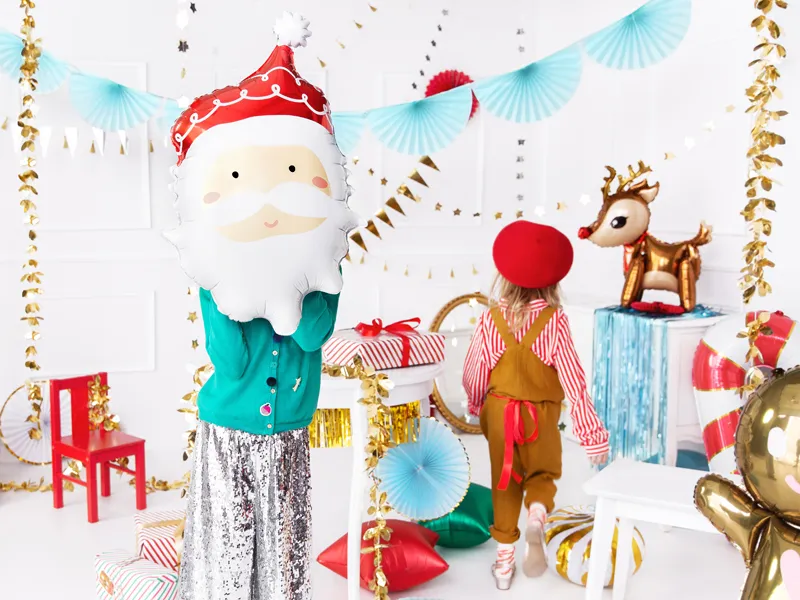 Heliumballon Weihnachtsmann leer 70cm