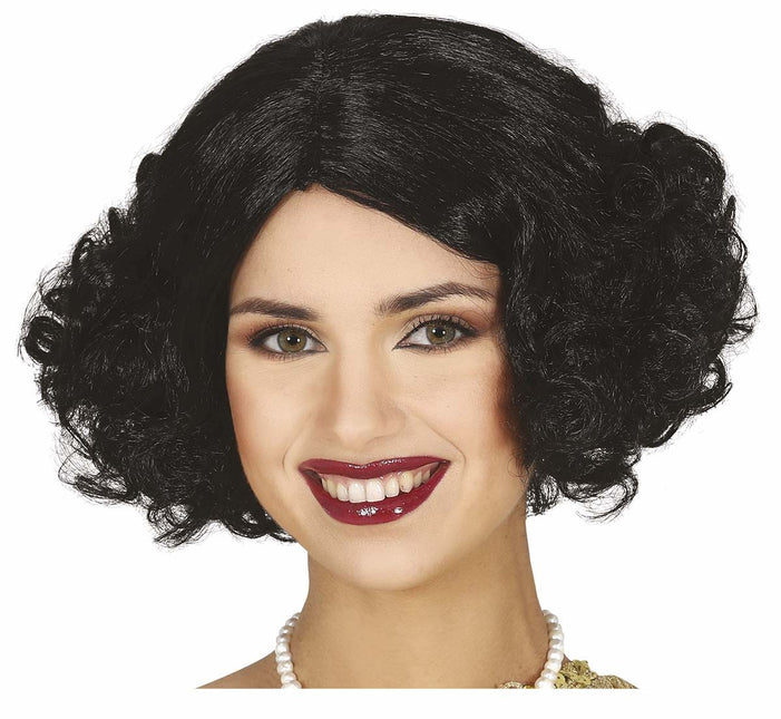 Schwarze Perücke Kurzes Haar Locken