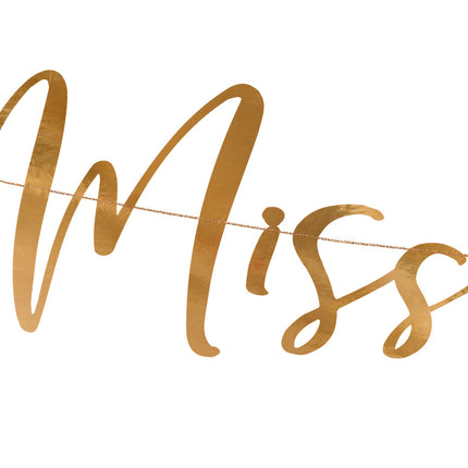 Hochzeitsgirlande Miss to Mrs, Rose Gold 76cm