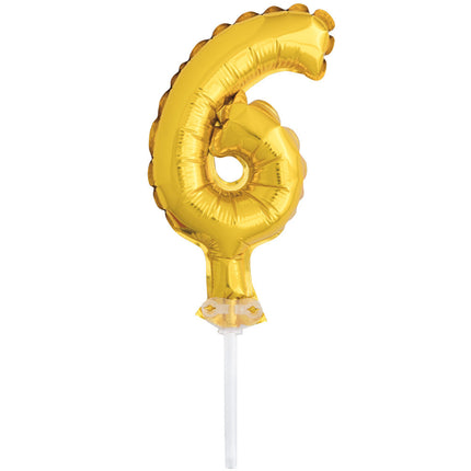 Tortenaufleger Folienballon Figur 6 21cm