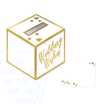 Hochzeitswünsche Box & Karten 25cm 40Stück