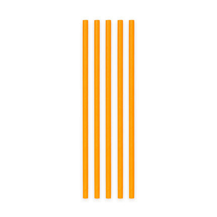 Orange Strohhalme aus Pappe 20 Stk.