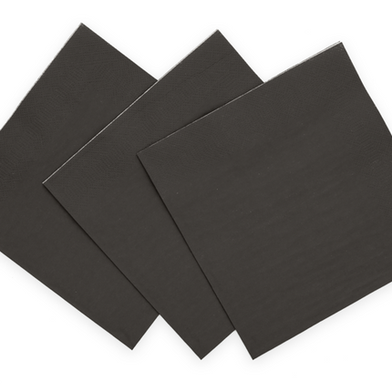Schwarze Servietten 3 Lagen 33cm 20 Stk.