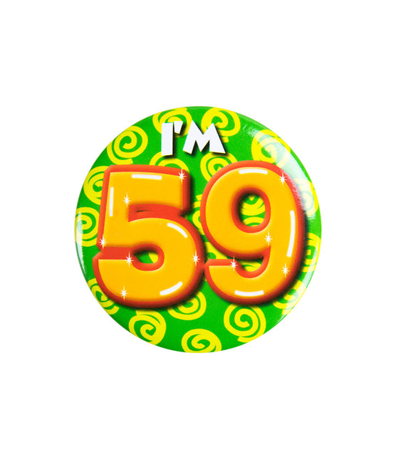 Ich bin 59 Button 59 Jahre 5.5cm