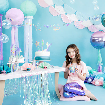 Helium Ballon Rund Blau Grün Leer 35cm