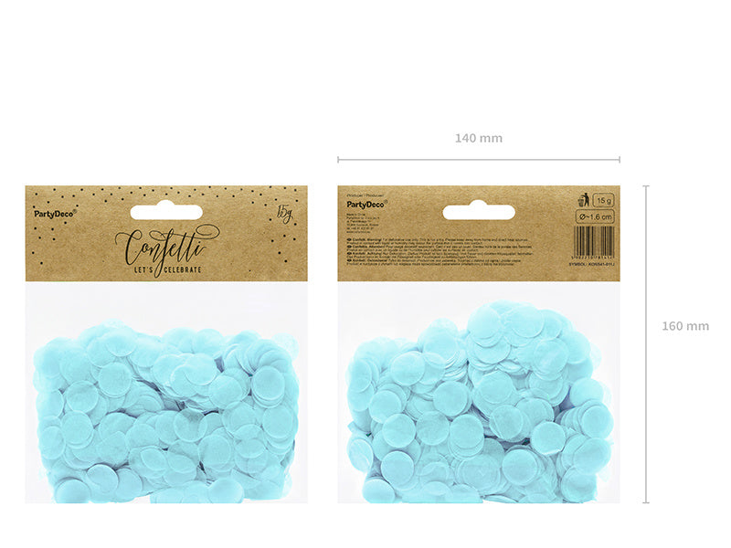Konfetti Kugeln Hellblau