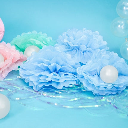 Pompon Hellblau 25cm