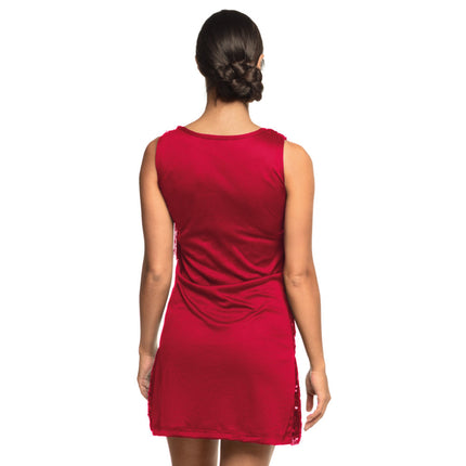 Charleston Kleid Damen Rot Glitzer