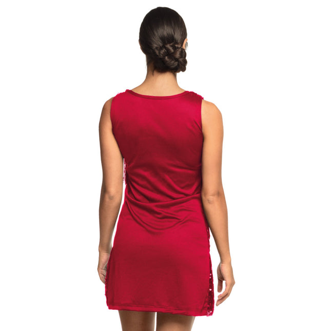 Charleston Kleid Damen Rot Glitzer