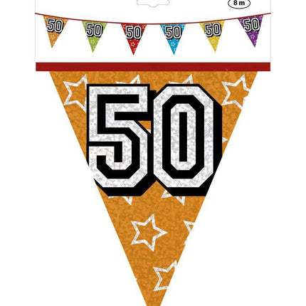 Girlanden 50 Jahre Glitzer 8m