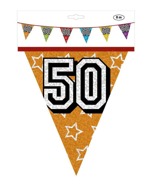Girlanden 50 Jahre Glitzer 8m
