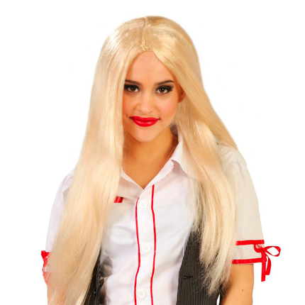 Blonde Perücke halb langes Haar