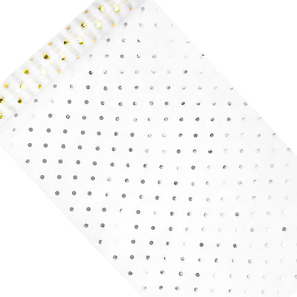 Weißer Organza-Stoff Gold Dots 36cm 9m