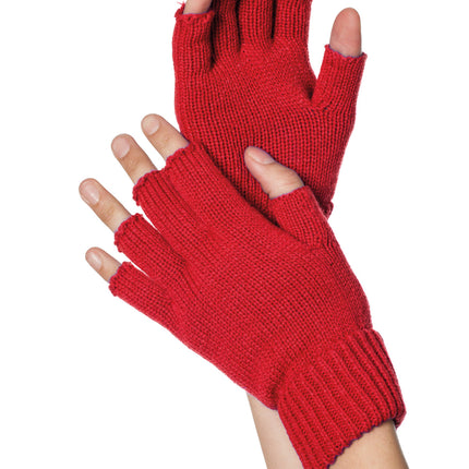 Rote Handschuhe Fingerlos