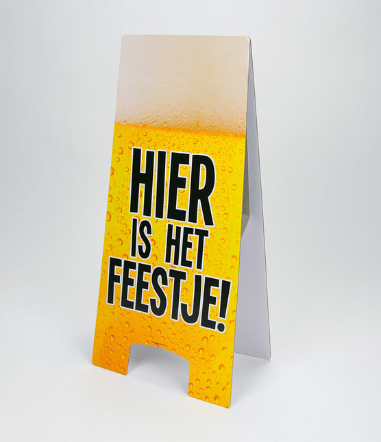 Warnschild Here's the Party! Bier 62,5cm