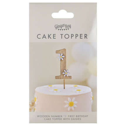 1 Jahr Tortenaufleger Gänseblümchen