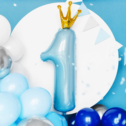 Folienballon Figur 1 Hellblau Leer 1m