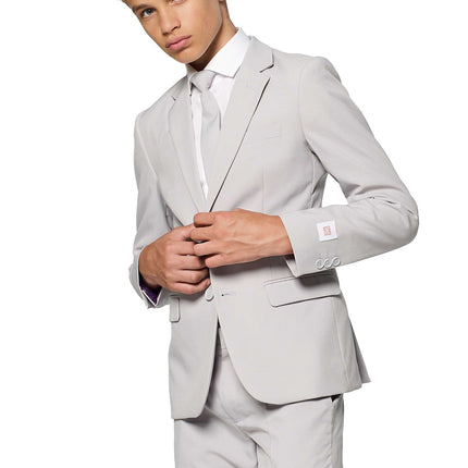 Grauer Anzug Junge Teenager <tc>OppoSuits</tc>