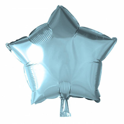 Heliumballon Star Hellblau 46cm Leer