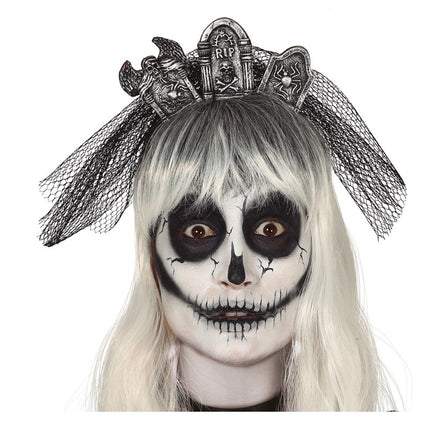 Halloween Haarband Grabsteine Schleier
