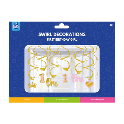 1 Jahr Hängende Dekoration Mädchen 70cm