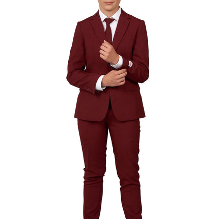Bordeauxroter Anzug Junge Teen <tc>OppoSuits</tc>