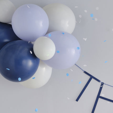 Blaue Girlande 30 Jahre mit Luftballons 1,5m