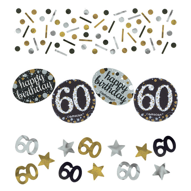 Tischkonfetti 60 Jahre Happy Birthday 34gr