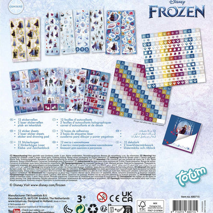 Gefrorene Aufkleber Set Groß