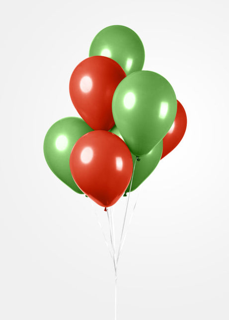 Rote grüne Luftballons 30cm 10Stück