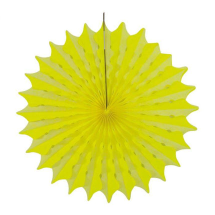 Papierfächer Neongelb 45cm