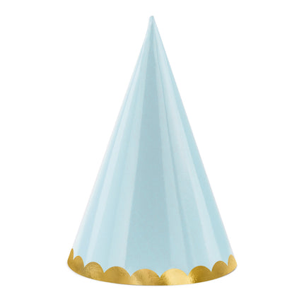 Bunte Partyhüte Pastell 16cm 6 Stk.