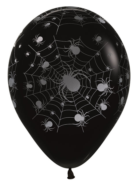Ballons Spinne Metallic Tinte Silber 30cm 25Stk