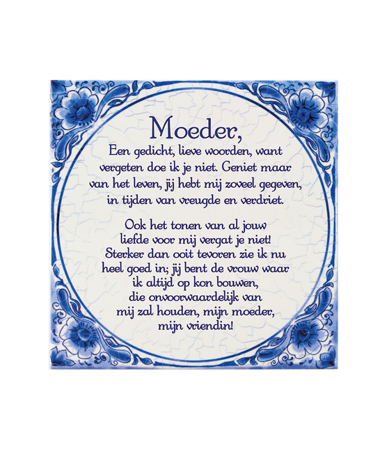 Delfter Blau Fliese Mutter 14,5cm