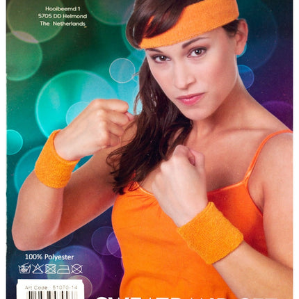 Orange Schweißband Set
