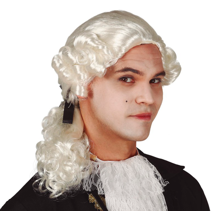 Mittelalterliche Perücke Weiß